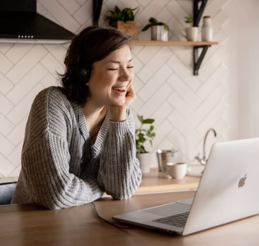 image of woman in videocall